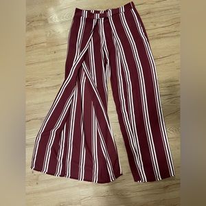 flowy, open-leg pants